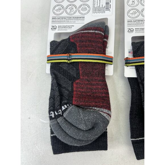 Lot Of 2 Smartwool Unisex Hike Light Cushion Crew Socks Size Medium - Picture 7 of 7